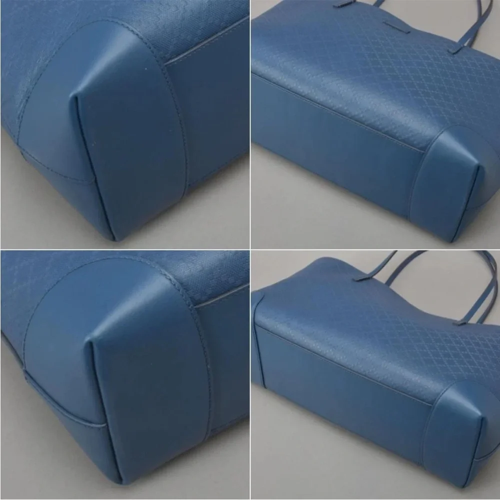 Gucci Blue Leather Tote Bag - Picture 9 of 10